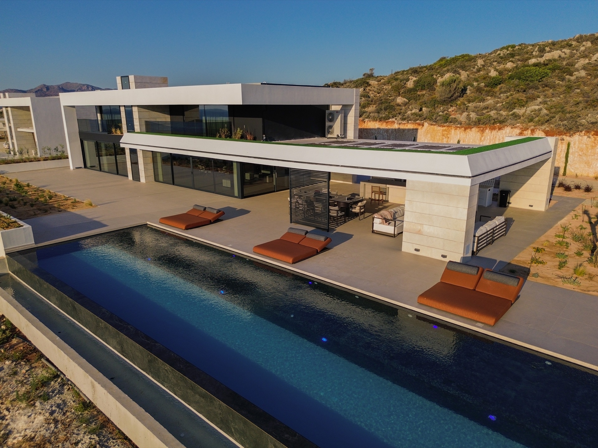The infinity pool from the drone