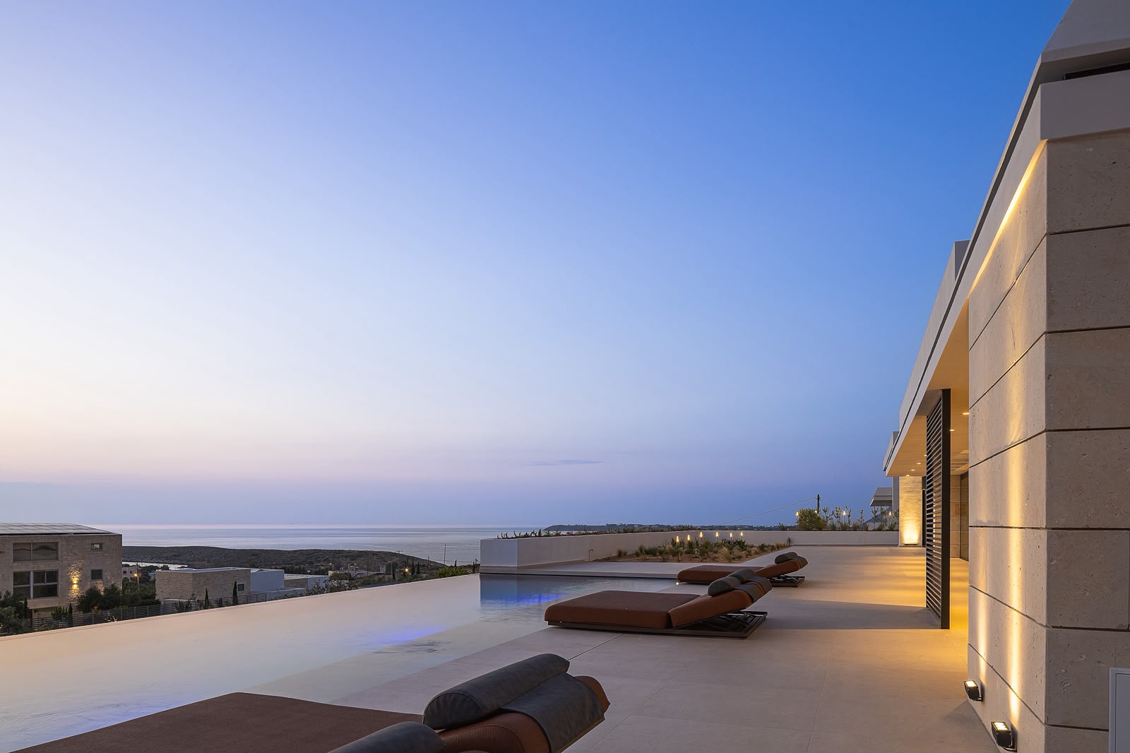 The terrace at blue hour
